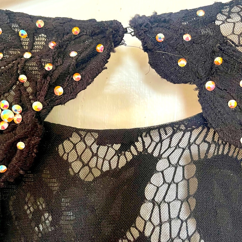 Jovani Rhinestone Gown, open low back, worn once, medium flowing train, like new - Picture 5 of 15